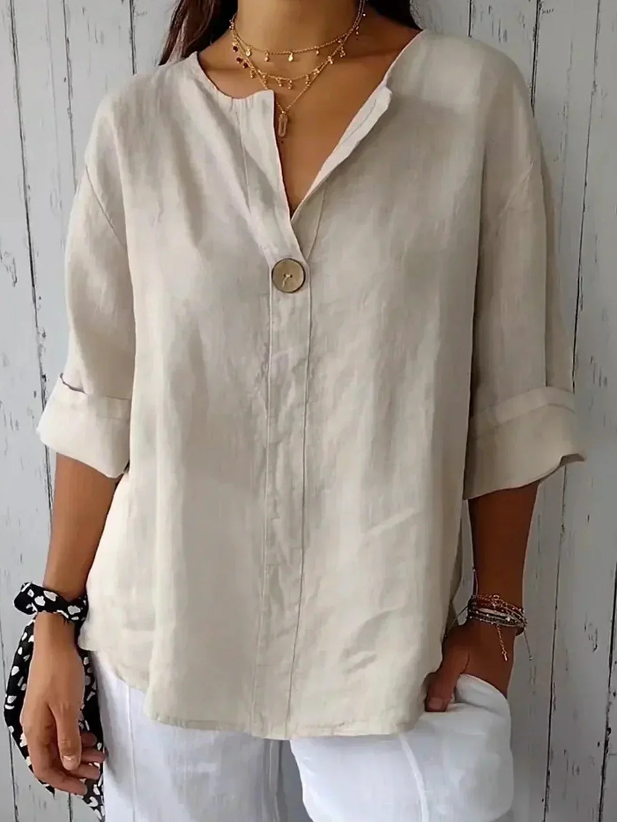 Aroha | Casual V-Neck Blouse