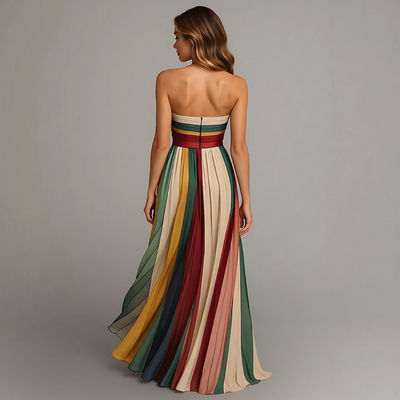 Aveline | Strapless Pleated Gown