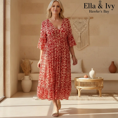 Lillia - Boho Printed Dress