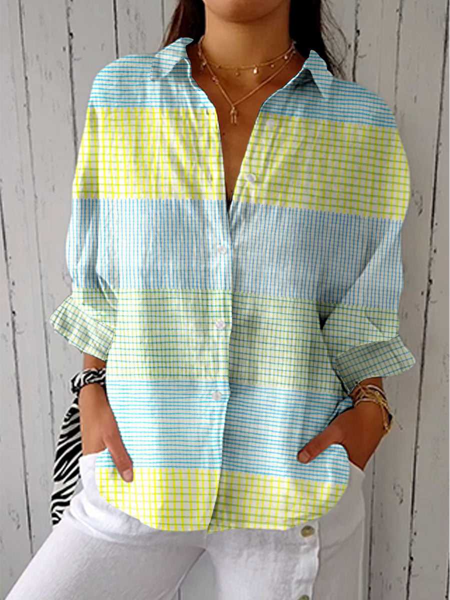Lucille | Seaside Check Blouse