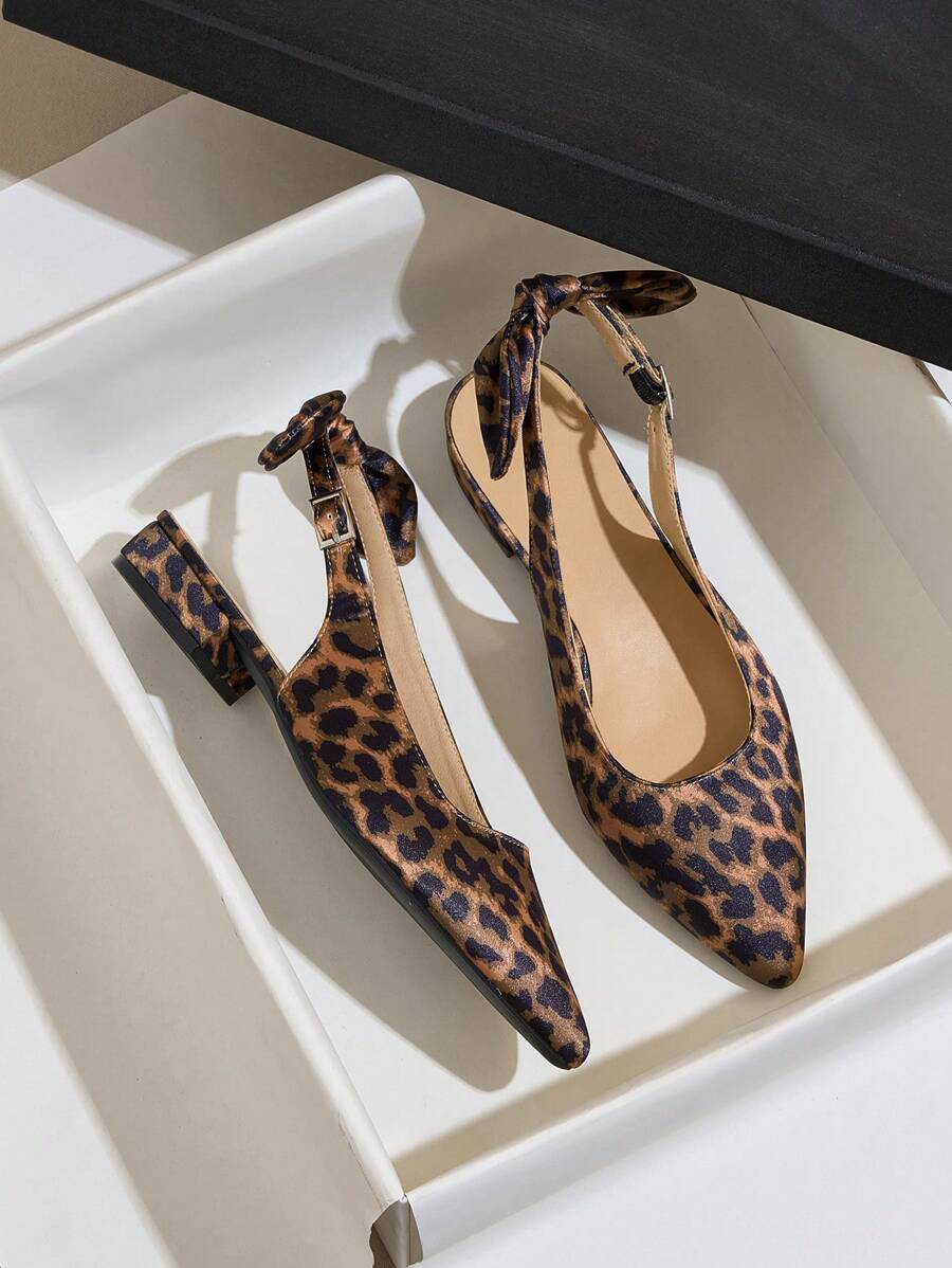Sabine | Bow-Tied Slingback Flats