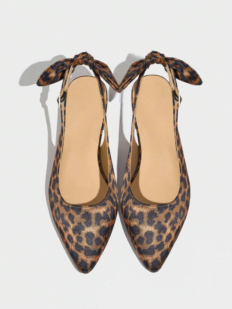 Sabine | Bow-Tied Slingback Flats