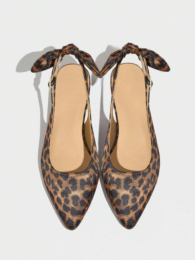 Sabine | Bow-Tied Slingback Flats
