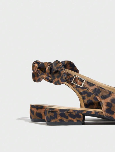 Sabine | Bow-Tied Slingback Flats