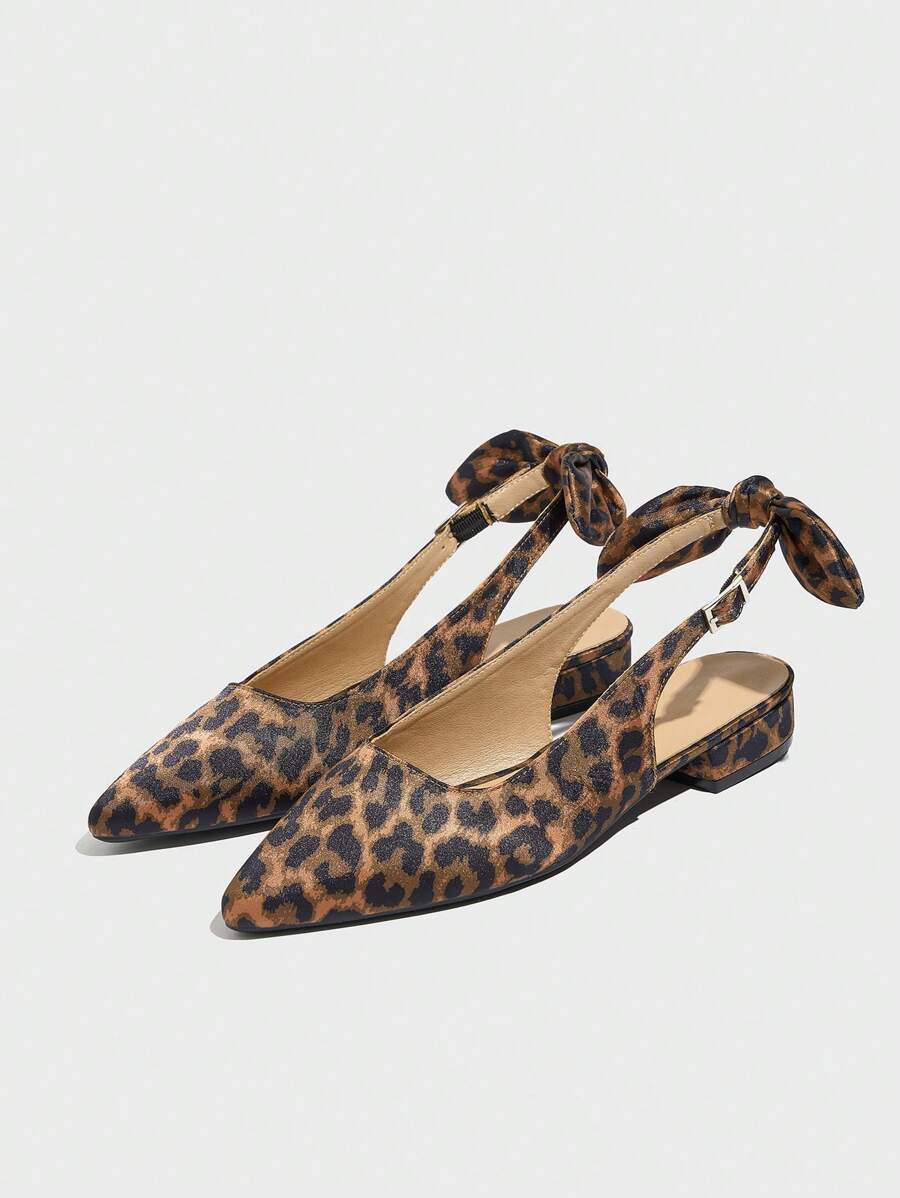 Sabine | Bow-Tied Slingback Flats