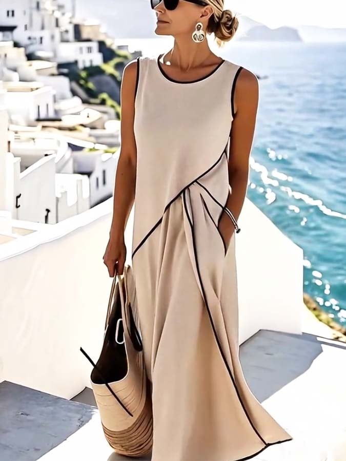 Siena | Draped Coastal Maxi Dress