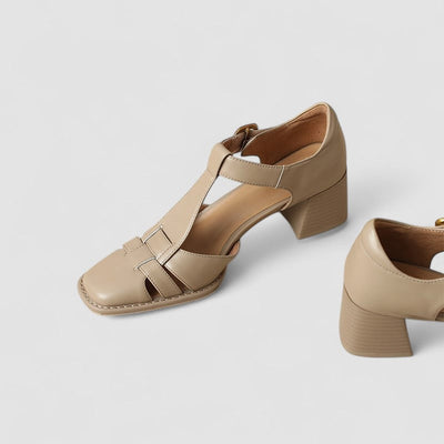 Cleo | Chic T-Strap Block Heels