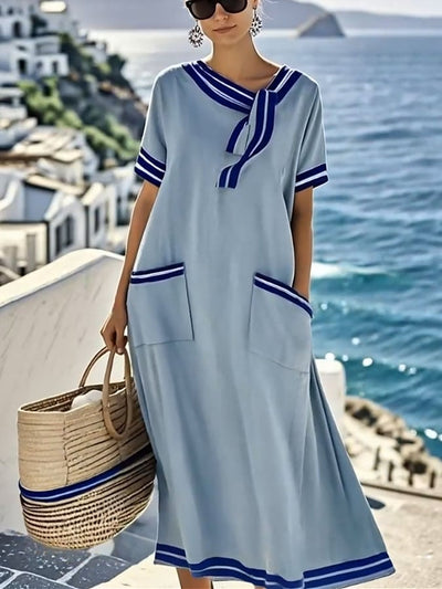 Anaïs | Nautical Coast Maxi Dress