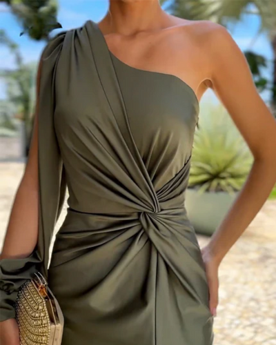 Aurelia | One-Shoulder Draped Maxi Dress