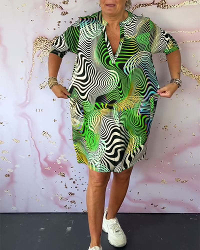 Eliane | Abstract Flow Dress