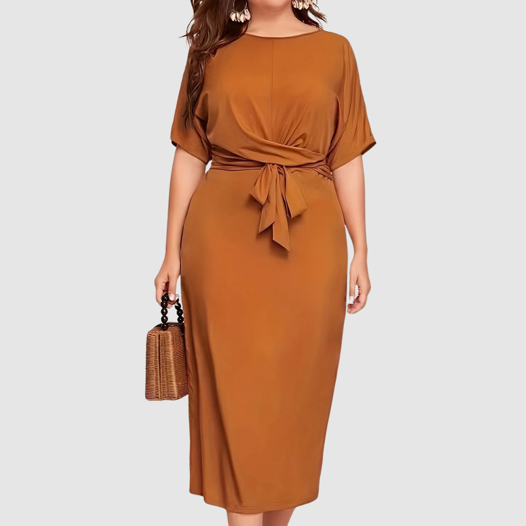 Liora | Draped Midi Dress