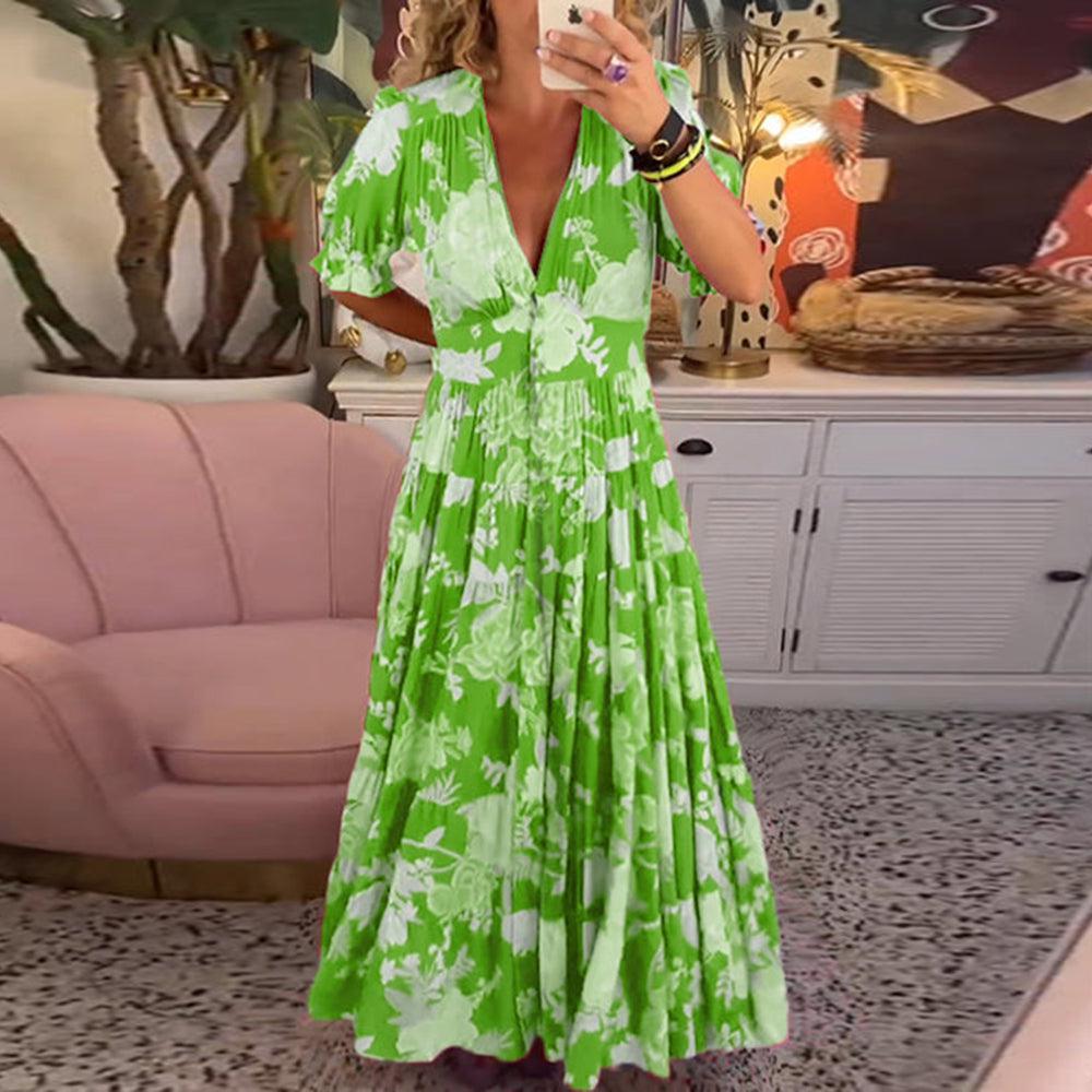 Amara | Flowing Floral Midi Dress