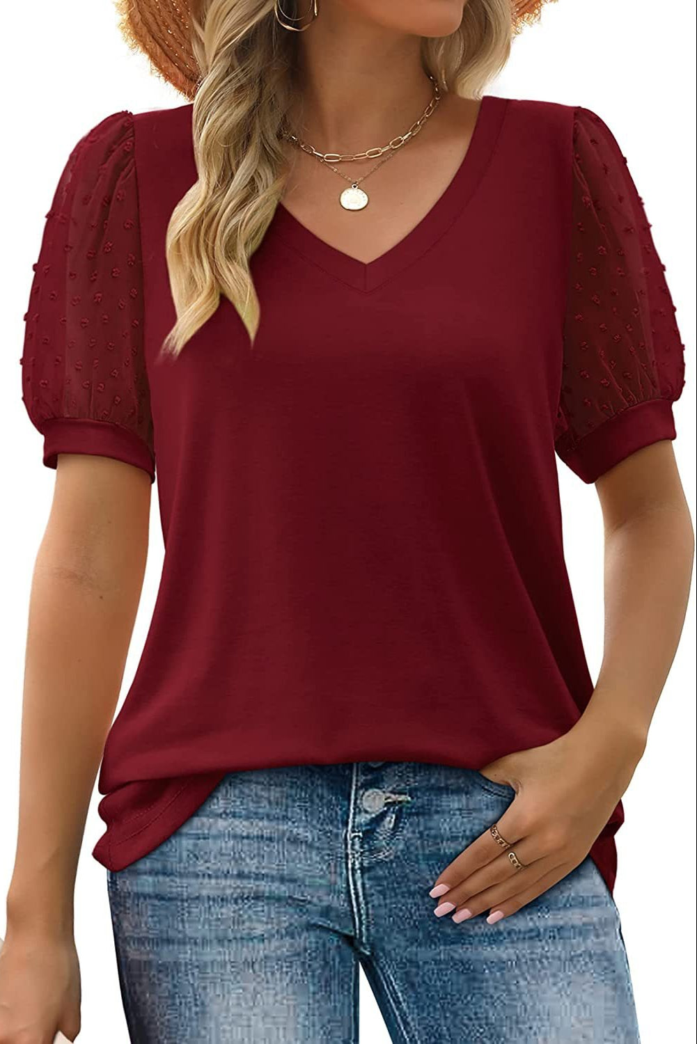 Hazel | Relaxed V-Neck Everyday Blouse