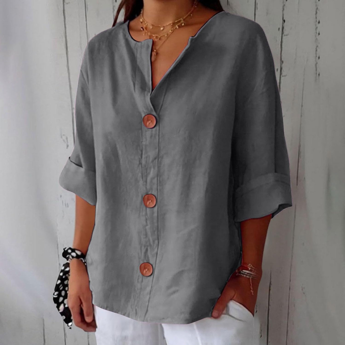 Amara | Relaxed Button Blouse