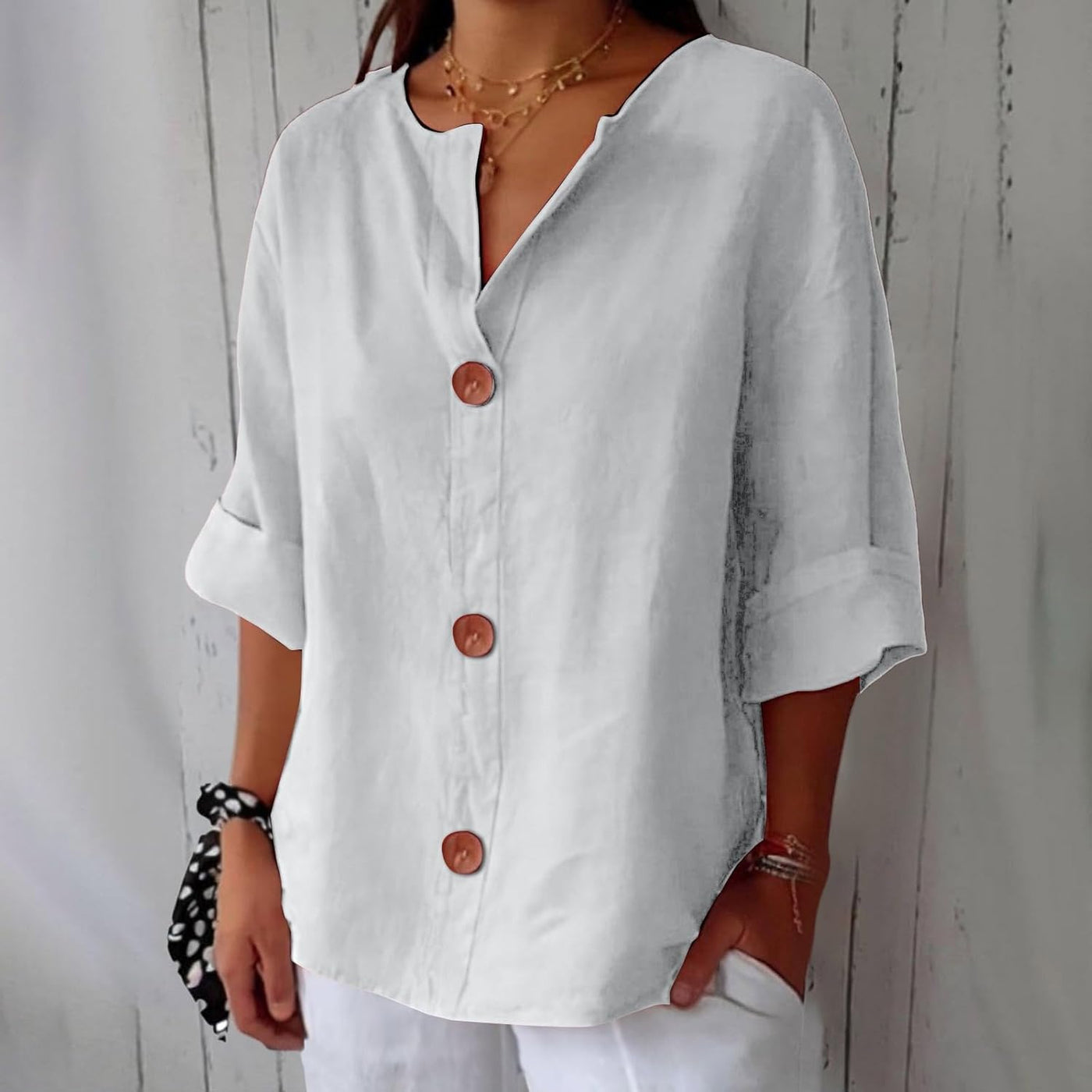 Amara | Relaxed Button Blouse