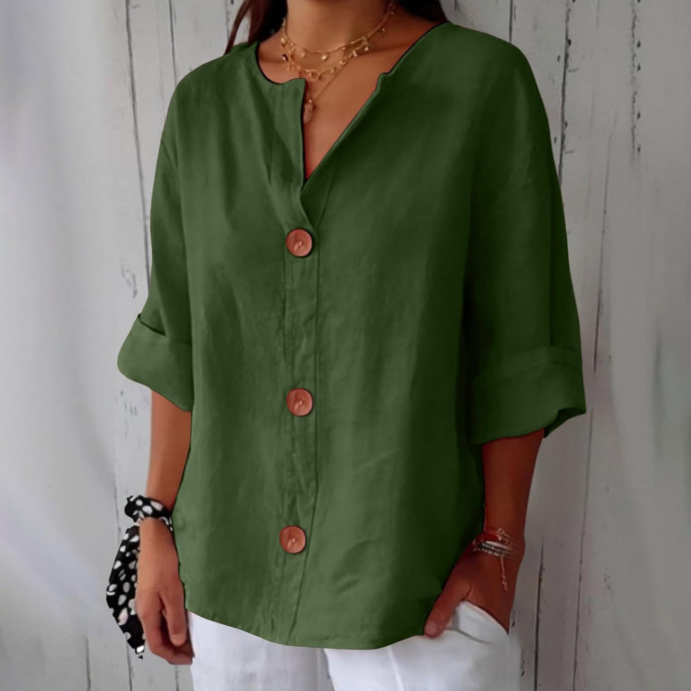 Amara | Relaxed Button Blouse
