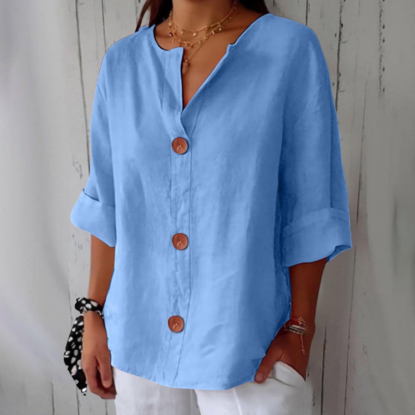 Amara | Relaxed Button Blouse