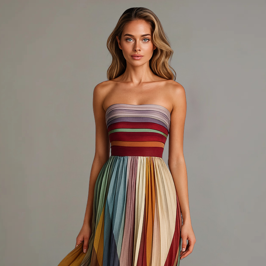 Aveline | Strapless Pleated Gown