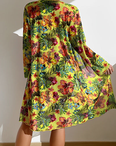 Isla | Tropical Print Cover-Up Bikini Set