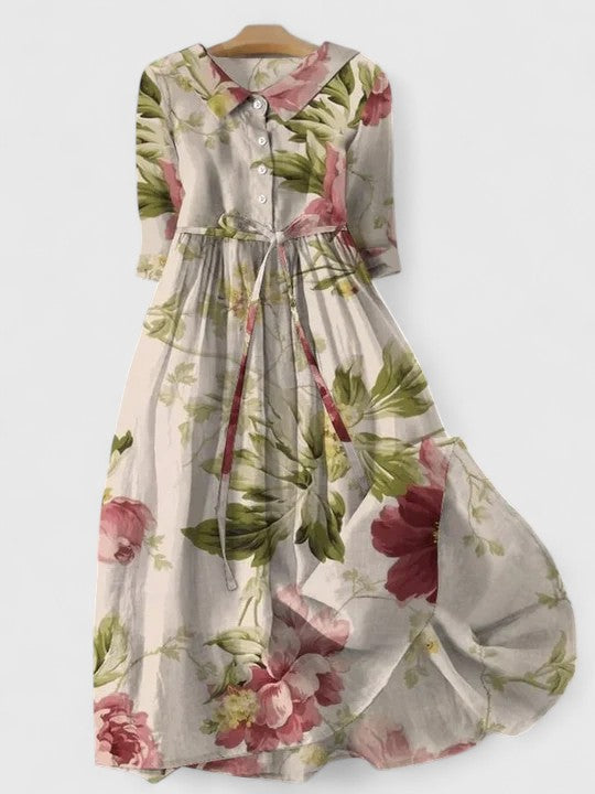 Aveline | Classic Rose Garden Maxi Dress
