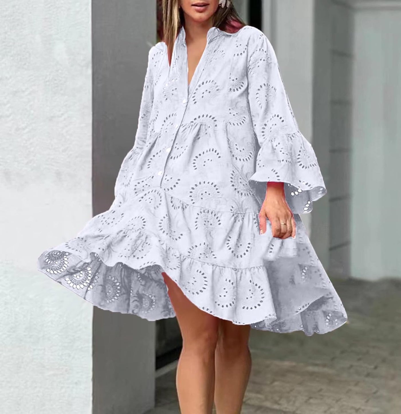 Lydia - Eyelet Charm Dress