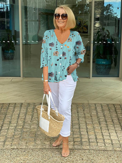 Nerina | Coastal Ease Blouse