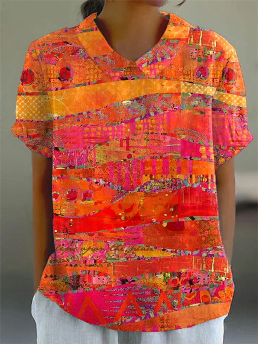 Aveline | Abstract Art Blouse