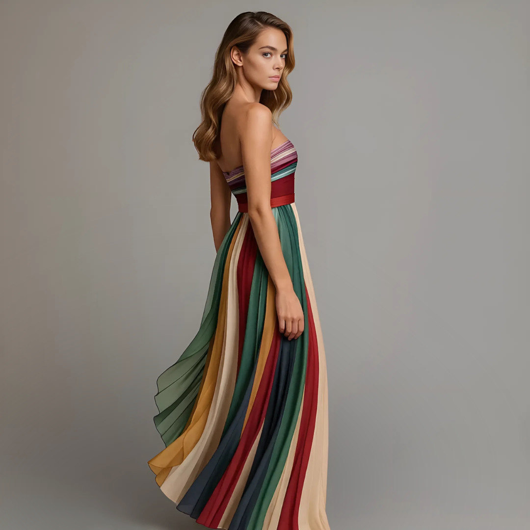Aveline | Strapless Pleated Gown