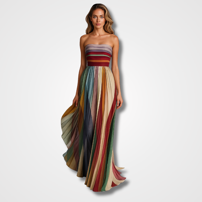 Aveline | Strapless Pleated Gown