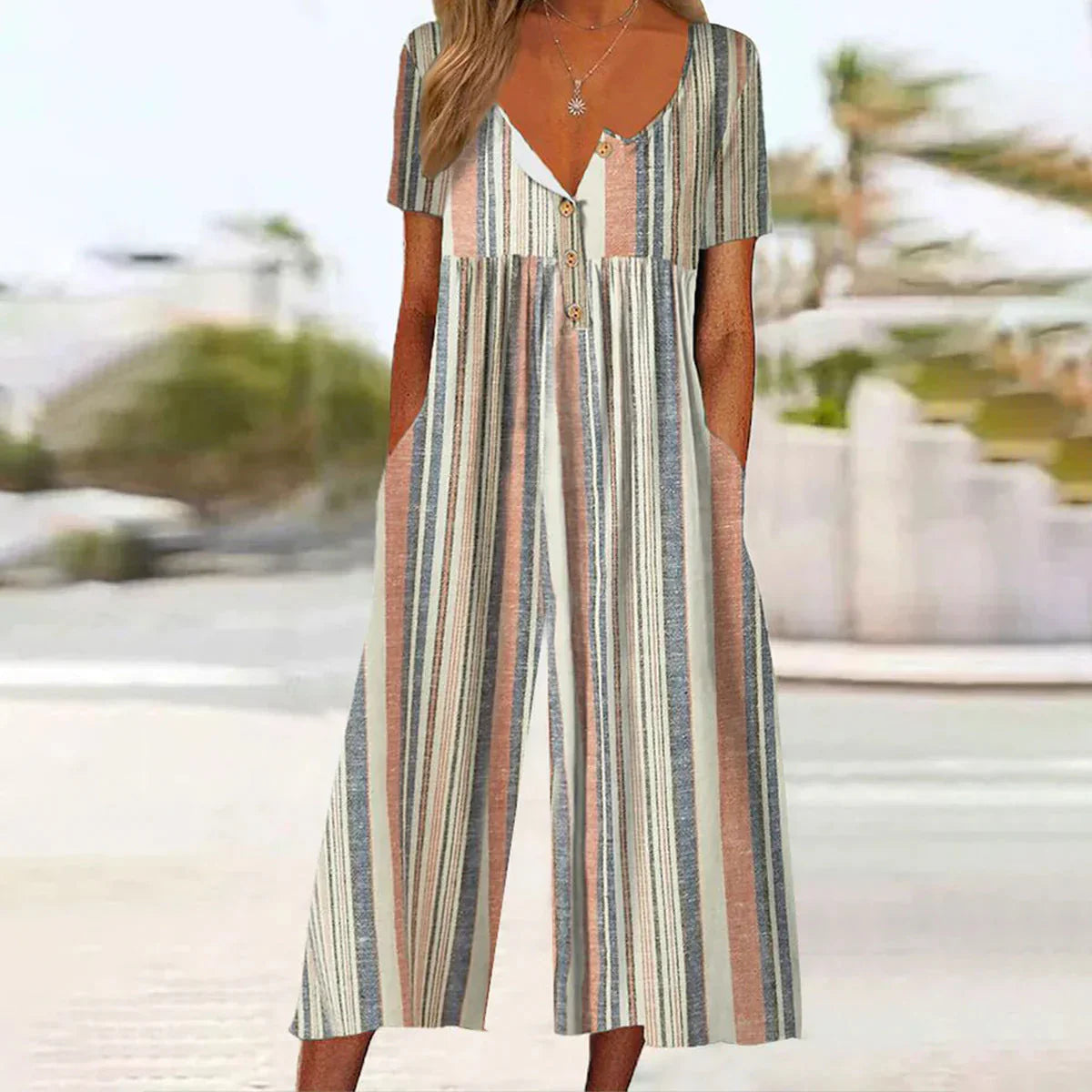 Marina | Cassidy Button-Front Jumpsuit