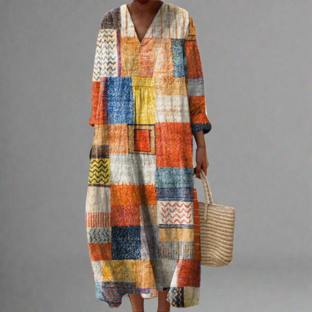 Delphine | Artisan Patchwork Dress
