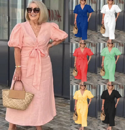 Elodie | Refined Tie-Front Dress