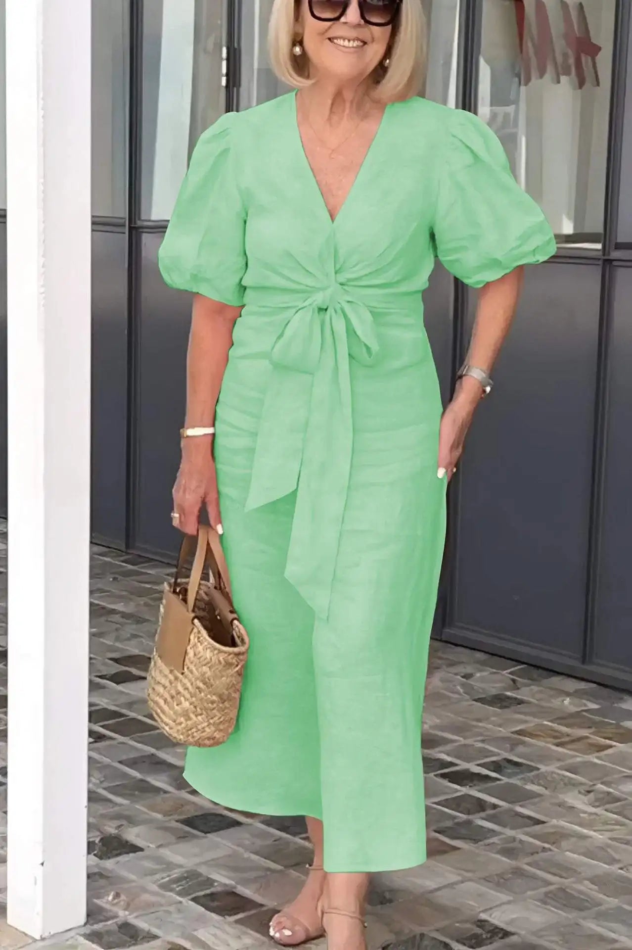 Elodie | Refined Tie-Front Dress