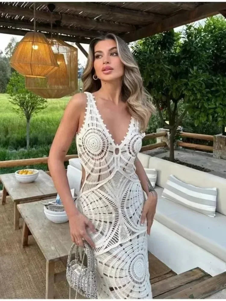 Elena | Lacework Maxi Dress