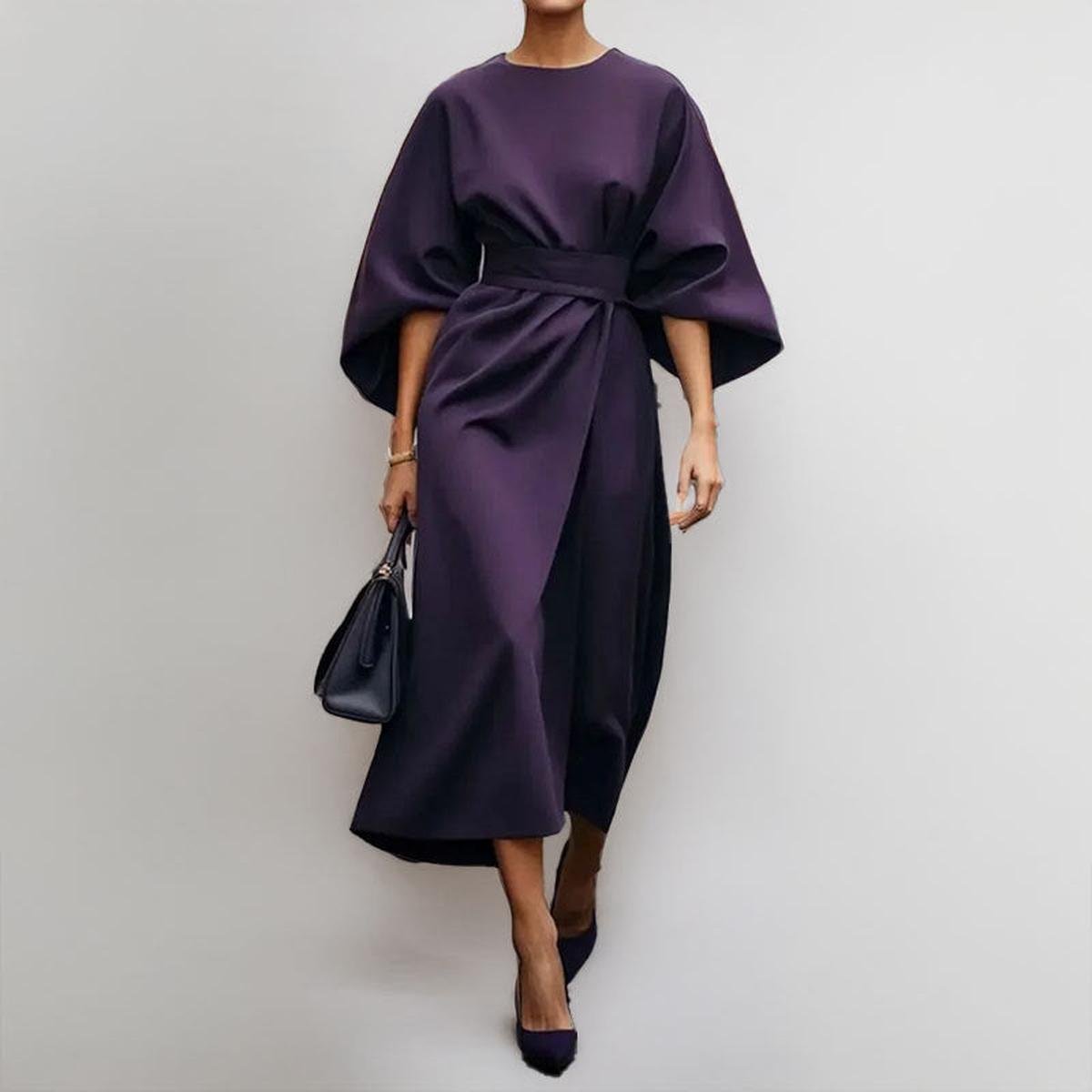 Elowyn | Batwing-Sleeve Maxi Dress