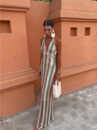 Seraphine | Woven Wave Maxi Dress