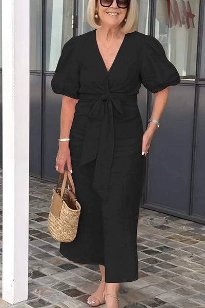 Elodie | Refined Tie-Front Dress