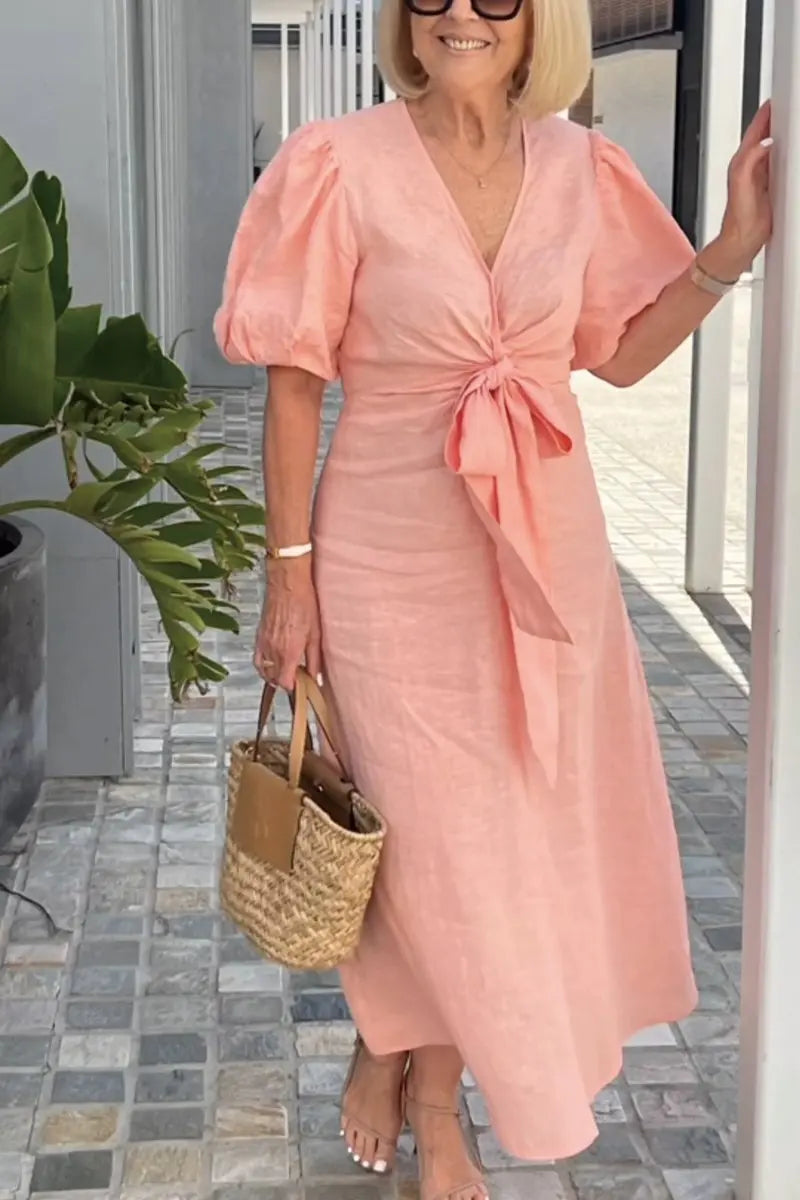 Elodie | Refined Tie-Front Dress