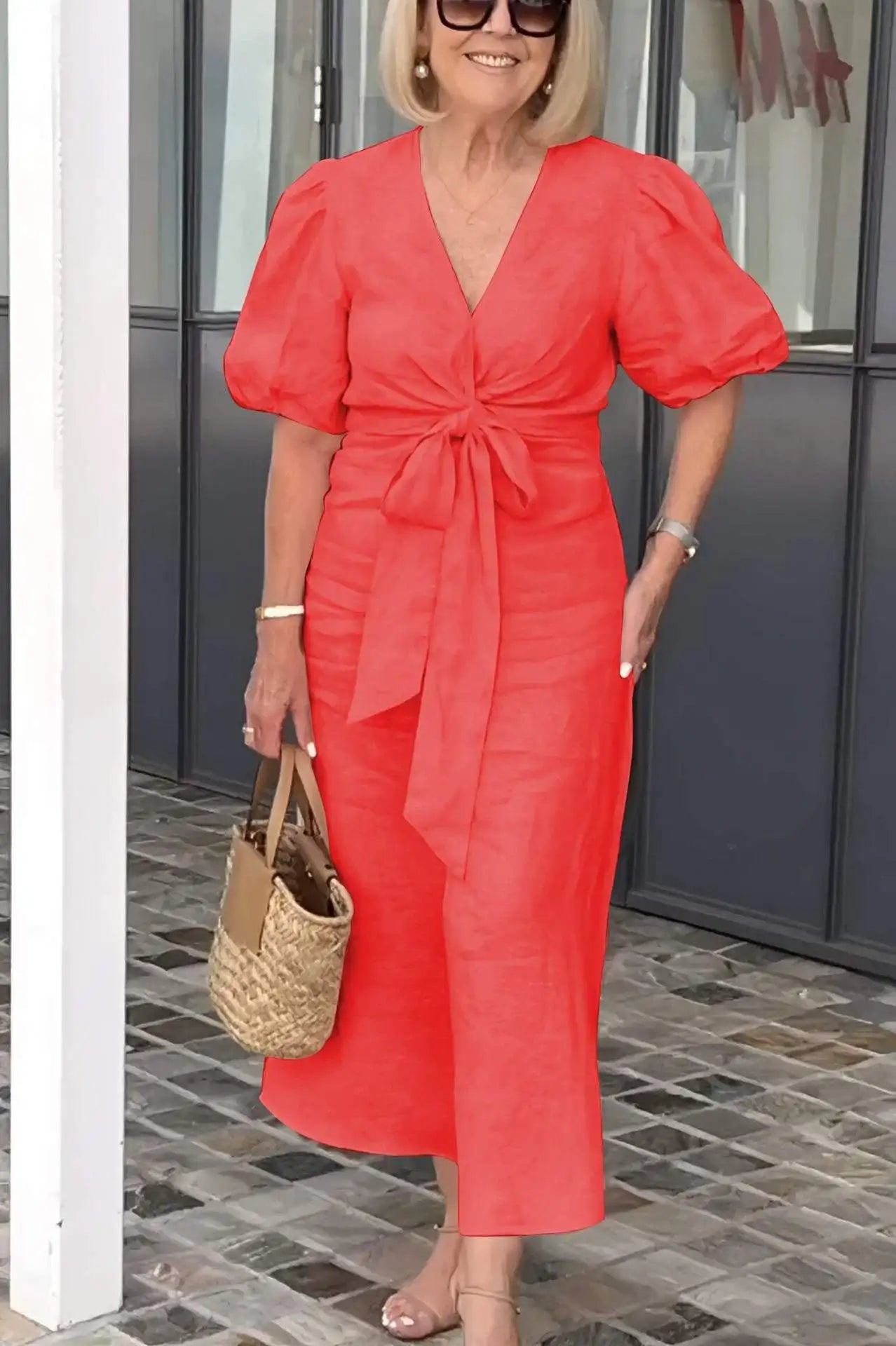 Elodie | Refined Tie-Front Dress