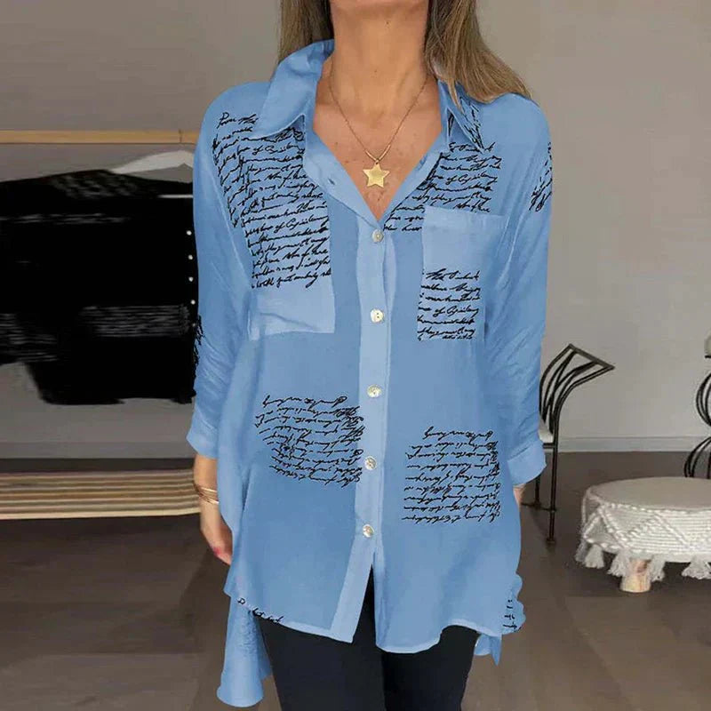 Mila | Relaxed Letter Print Blouse