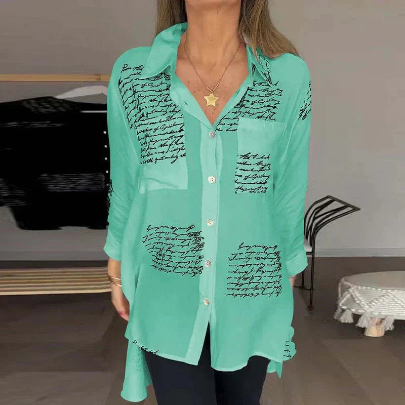 Mila | Relaxed Letter Print Blouse