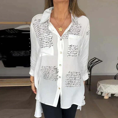 Mila | Relaxed Letter Print Blouse