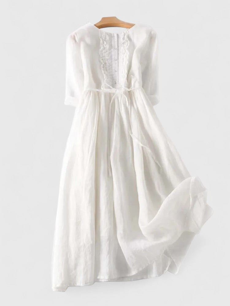 Amelia | Linen-Inspired Midi Dress