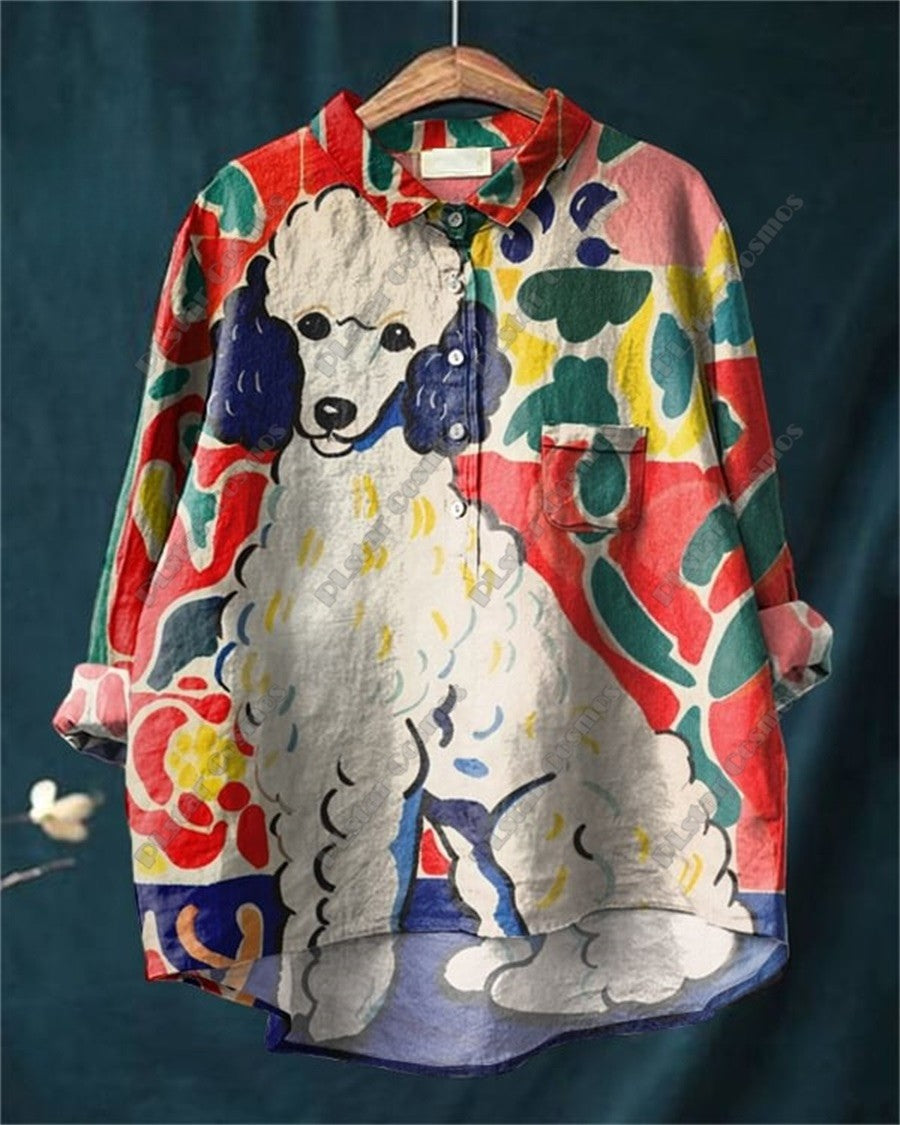 Odessa | Painterly Poodle Blouse