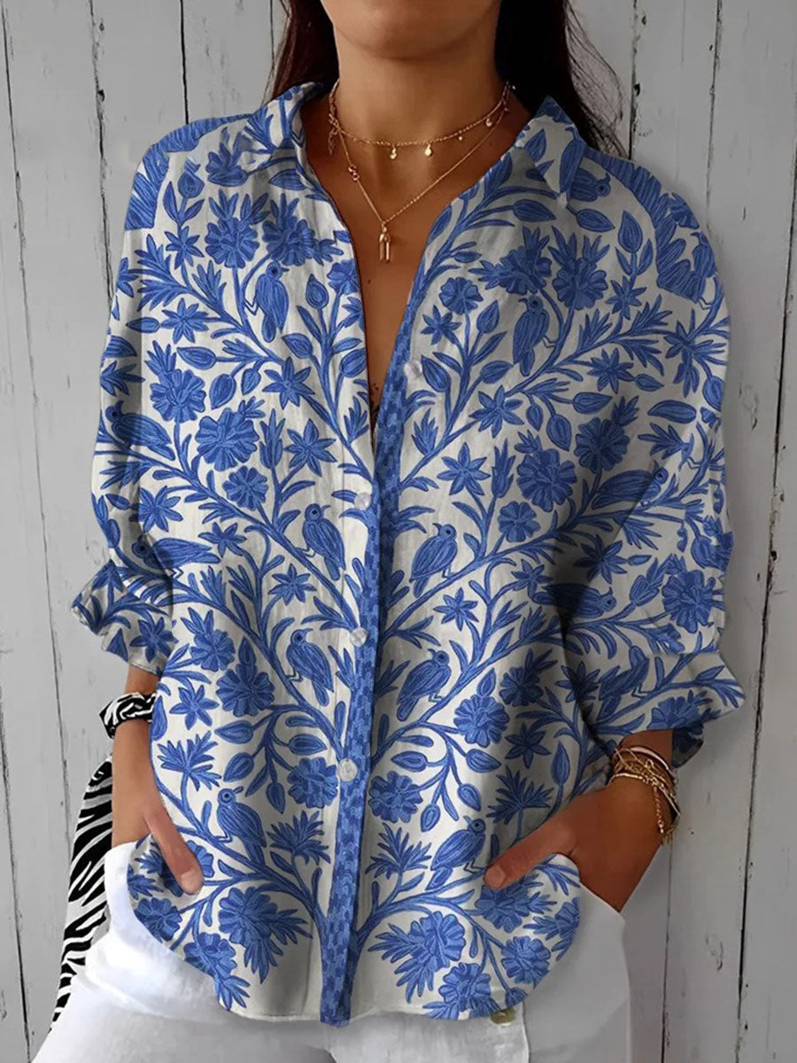 Claire | Delft Garden Blouse