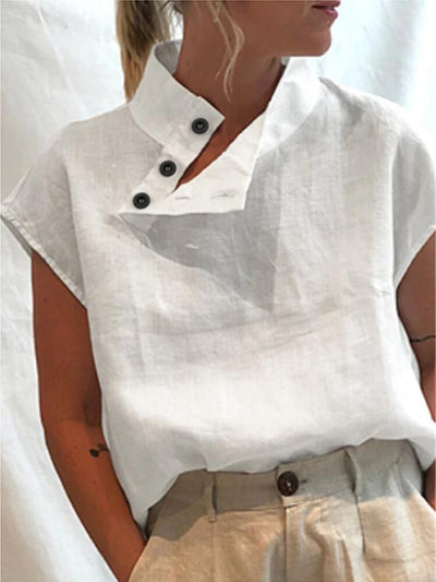 Lucienne | Modern Button-Detail Blouse