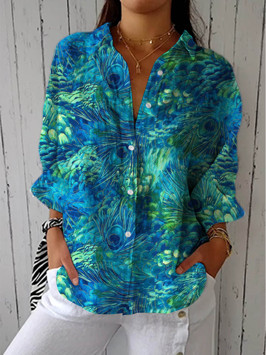 Serena | Peacock Whisper Blouse