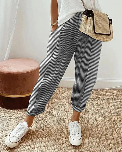 Mira | Effortless Striped Trousers