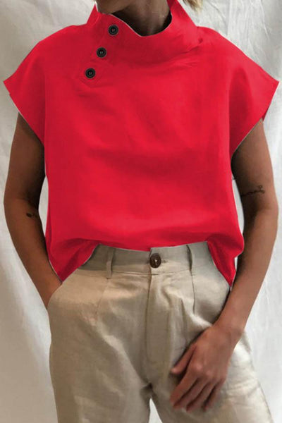 Lucienne | Modern Button-Detail Blouse