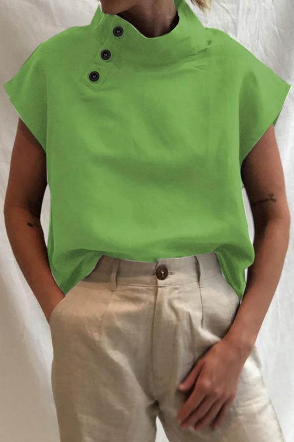 Lucienne | Modern Button-Detail Blouse